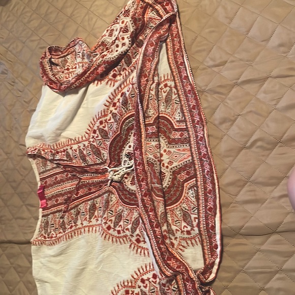 Boho Style Womens Shirt With Steing Detail And Bells - Picture 4 of 5